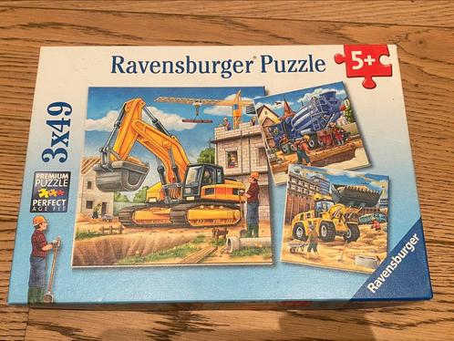 Ravensburger puzzel “werfvoertuigen” - 3x49 stukken, Kinderen en Baby's, Speelgoed | Kinderpuzzels, Zo goed als nieuw, 4 tot 6 jaar