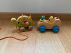 Houten trekspeeltjes Bumba en Janod, Kinderen en Baby's, Speelgoed | Houten speelgoed, Ophalen, Gebruikt