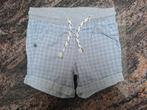 Mt 80 Grijs witte geruite short, Kinderen en Baby's, Babykleding | Maat 80, Gebruikt, Broekje, Ophalen of Verzenden, Hema