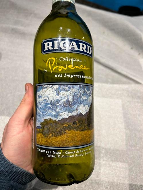 Ricard fles 1L De Provence van de impressionisten, Verzamelen, Merken en Reclamevoorwerpen, Zo goed als nieuw, Overige typen