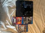 PS4 Slim met 2 controllers + topgames (GTA V, RDR2, COD), Ophalen, Zo goed als nieuw