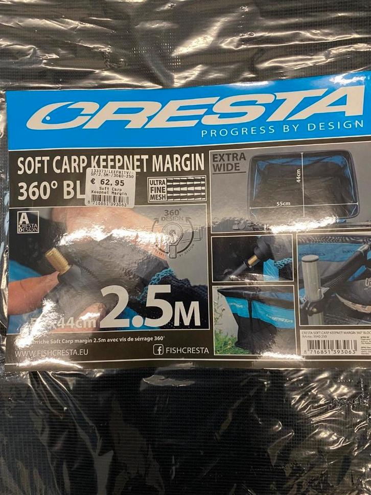 7 stuks leefnetten cresta extra wide 2.5 meter, Watersport en Boten, Hengelsport | Algemeen, Zo goed als nieuw, Overige typen