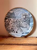Franklin Mint Snow Leopard Wildlife Collection Assiette vint, Collections, Collections Autre, Comme neuf, Verzamelbord, Enlèvement ou Envoi