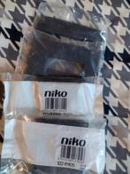 Niko 2 plaques + 2 manettes interrupteur Anthracite, Ophalen of Verzenden, Nieuw
