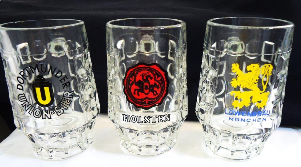 Bier Bekers Duits Glazen  3 stuks 👀✨💎🤗🍺🍺🎁👍, Ophalen of Verzenden, Zo goed als nieuw, Glas of Glazen, Overige merken