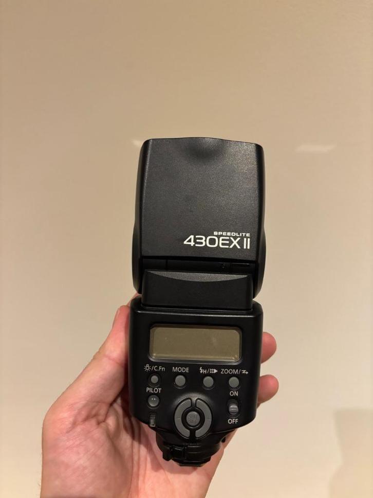 Flash Speedlite 430 EX II + OC-E3 deportatiekabel, Audio, Tv en Foto, Foto | Flitsers, Zo goed als nieuw, Canon, Kantelbaar, Ophalen of Verzenden