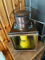 Oude treinlamp met kaars (decoratie), Antiek en Kunst, Ophalen