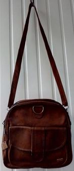 Sac à main évolutif en cuir, Ophalen, Zo goed als nieuw, Bruin, Handtas