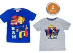 Brandweerman Sam T-shirt 2-Pack - Maat 110/116 - 122/128, Chemise ou À manches longues, Garçon, Enlèvement ou Envoi, Neuf