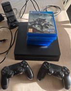 Playstation 4 met 2 controllers en 8 spelletjes, Ophalen, Met games, Met 2 controllers, Zo goed als nieuw