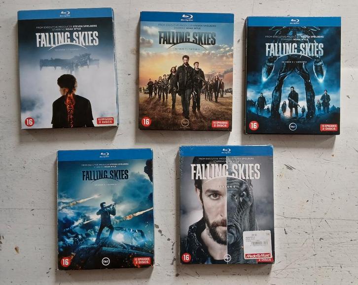 Blu Ray tv reeks Falling Skies seizoen 1-2-3-4-5, Cd's en Dvd's, Blu-ray, Gebruikt, Science Fiction en Fantasy, Boxset, Ophalen