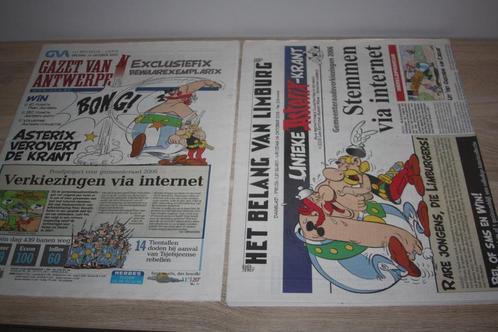 2x unieke Asterix- krant , GVA en HBVL 2005, als nieuw, Verzamelen, Stripfiguren, Zo goed als nieuw, Overige typen, Asterix en Obelix