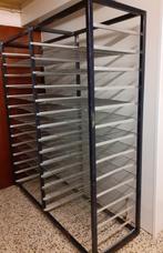 URGENT GRAND RAYONNAGE DOUBLE + GRILLES 80x50 cm, Articles professionnels, Enlèvement, Utilisé, Mobilier