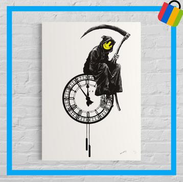 🟢 BANKSY Grin Reaper signé - avec certificat -