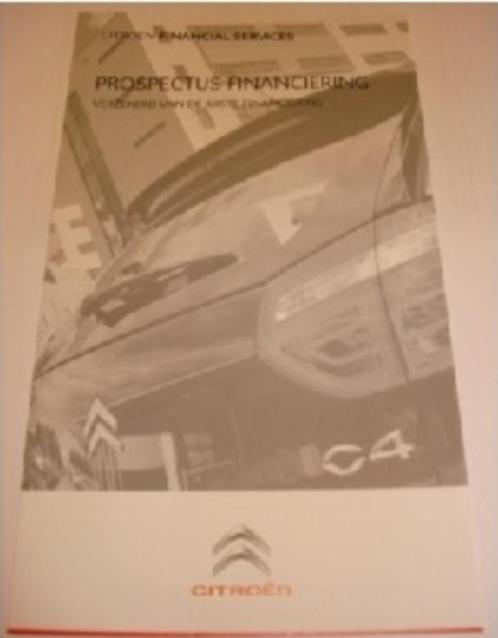 Citroën Financiering 2009 Brochure Catalogue Prospekt, Boeken, Auto's | Folders en Tijdschriften, Zo goed als nieuw, Citroën, Verzenden