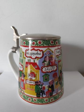 Chope à bière Beer Pot avec couvercle, Enlèvement ou Envoi, Comme neuf, Autres types