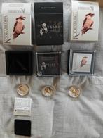 3x zilver kookaburra 2oz gilded, Postzegels en Munten, Ophalen, Zilver