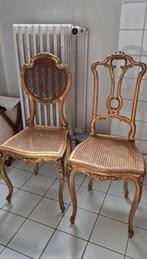 Twee vergulde stoelen Napoleon III stijl, Antiek en Kunst, Ophalen