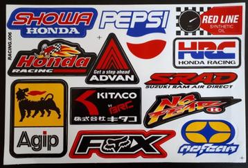 Kit d'autocollants pour casque de moto Showa Honda Pepsi HRC, Enlèvement ou Envoi