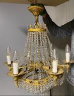 Vintage luster, Huis en Inrichting, Lampen | Kroonluchters, Ophalen, Gebruikt, Glas, Vintage