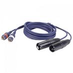 2 RCA male L/R to 2 XLR/M 3P 1.5m, Enlèvement ou Envoi, Neuf