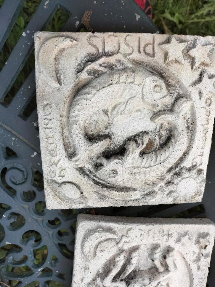 Sterrenbeeld Ram vissen tuinbeeld wanddecoratie, Tuin en Terras, Tuinbeelden, Zo goed als nieuw, Ophalen