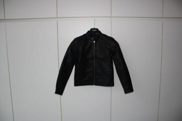 Jack & Jones Lederen Jas maat 152, Kinderen en Baby's, Ophalen, Zo goed als nieuw, Jas, Jongen