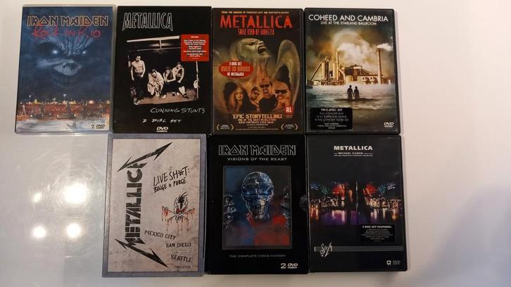 muziek dvd's metal, Cd's en Dvd's, Dvd's | Muziek en Concerten, Gebruikt, Muziek en Concerten, Boxset, Vanaf 16 jaar, Ophalen of Verzenden