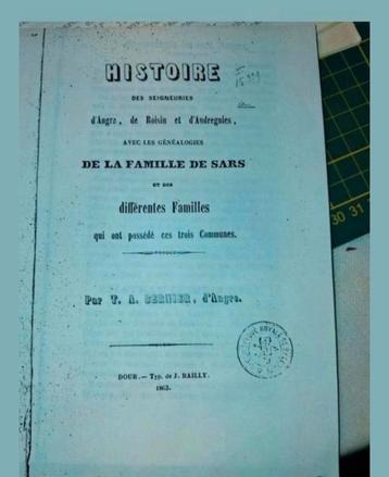 d'Angre, de Roisin et d'Audregnies, AVEC LES GENEALOGIES  DE beschikbaar voor biedingen