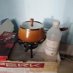 Set à fondue complet (bruleur à alcool, 6 pics et recharge), Service à fondue, Brûleur, Enlèvement, Utilisé