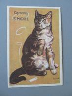 oude postkaart sigaretten St. Michel Kat chat, Envoi, Comme neuf, Autres types