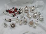 Oude zilveren glazen kerstballen, Diversen, Kerst, Ophalen of Verzenden, Gebruikt