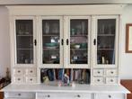 Vitrine wandkast oude den, wit geverfd, Huis en Inrichting, Ophalen