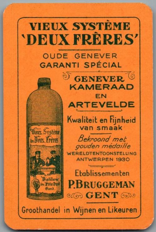 speelkaart - LK12805 - Bruggeman, Vieux système Deux frère, Verzamelen, Speelkaarten, Jokers en Kwartetten, Zo goed als nieuw