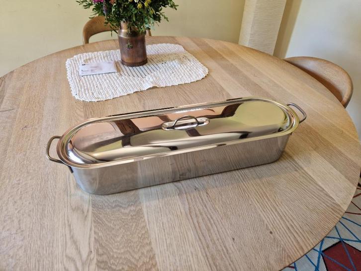 Vispocheerpan, Huis en Inrichting, Keuken | Potten en Pannen, Zo goed als nieuw, Kookpan of Snelkookpan, Overige materialen, Verzenden