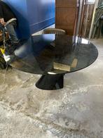 Glazen eettafel van MDF ITALIA, Huis en Inrichting, Ophalen, Zo goed als nieuw, Rond, Glas