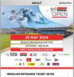 4 x Tickets Soudal Open Golf (incl. toegang party) - 25 mei, Sport en Fitness, Golf, Nieuw, Overige merken, Overige typen, Ophalen of Verzenden