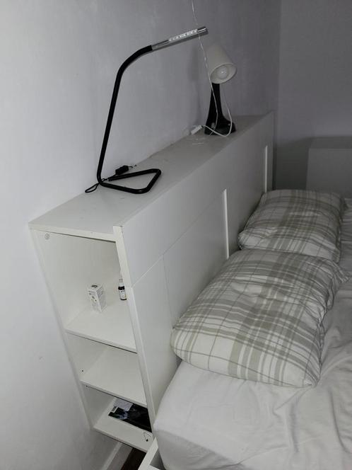 Tête de lit ikea blanche, Maison & Meubles, Chambre à coucher | Tables de chevet, Utilisé, Enlèvement