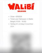 Walibiticket 03/11/2024 voor 40€, Tickets en Kaartjes, Recreatie | Pretparken en Attractieparken, Ticket of Toegangskaart