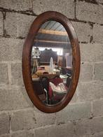 Oude ovalen spiegel in eik enbin goede staat, Ophalen, Ovaal