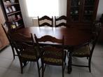 Landelijke kerselaarstafel te koop met 6 stoelen, Ophalen, Gebruikt