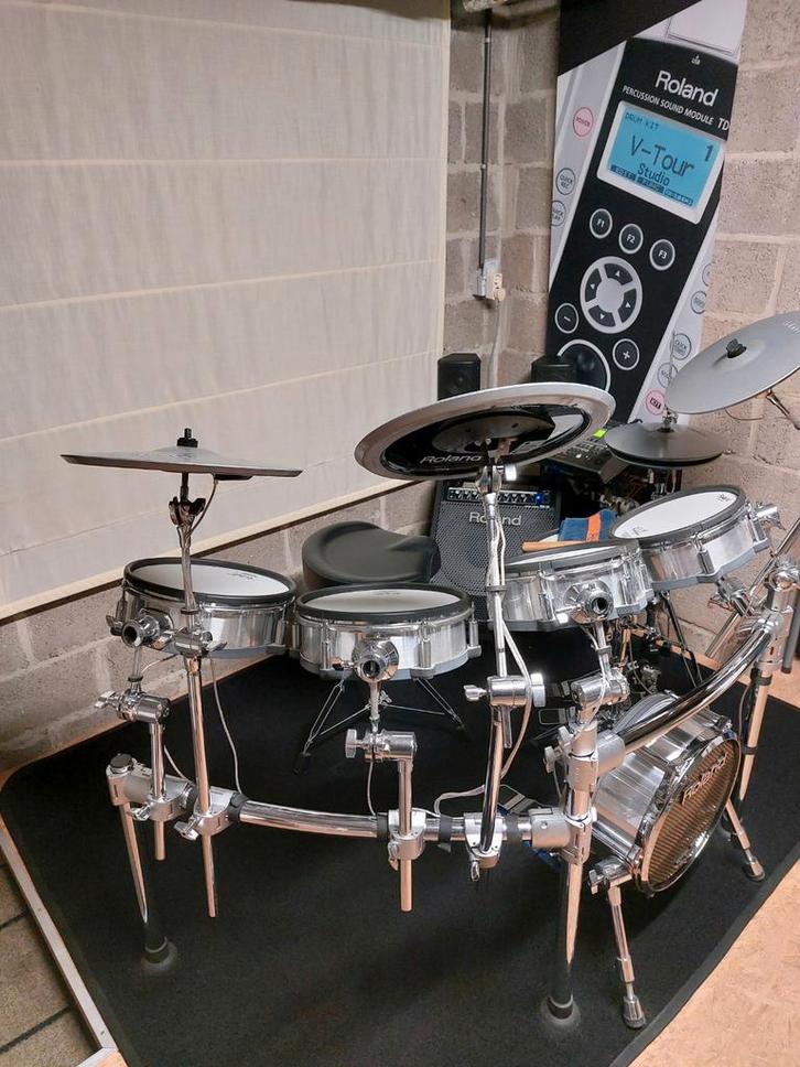 Roland elektrisch drumstel TD20-X met monitor PM30, Muziek en Instrumenten, Drumstellen en Slagwerk, Zo goed als nieuw, Roland