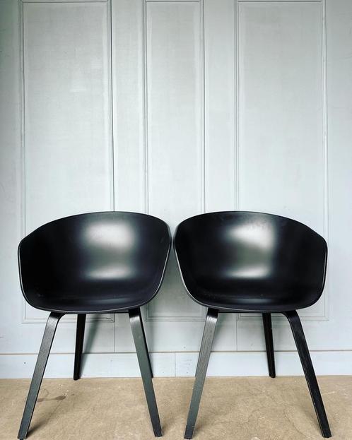 10 zwarte HAY About A Chair AAC22 design stoelen, Huis en Inrichting, Stoelen, Zo goed als nieuw, Vijf, Zes of meer stoelen, Hout