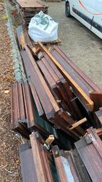 Massieve houten ramen dubbel glas, Ophalen, Gebruikt, Gevelraam of Ruit, Dubbelglas