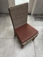 6 chaises de salle à manger à Riet, Maison & Meubles, Chaises, Comme neuf, Enlèvement, Cinq, Six Chaises ou plus, Brun