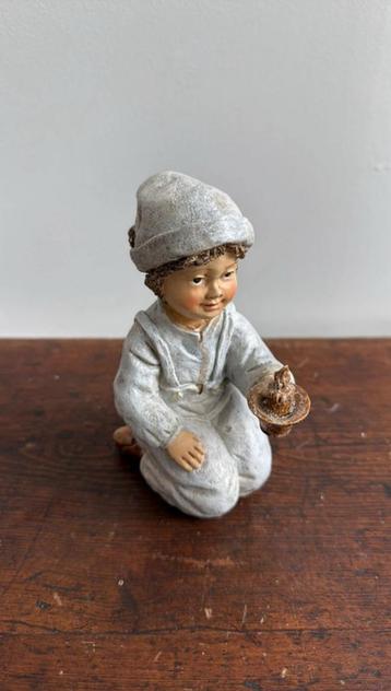 Kerst decoratie kind met kaarsenhouder beschikbaar voor biedingen