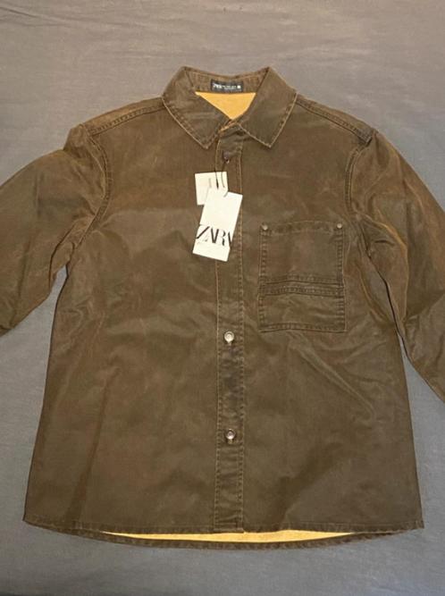 Bruine Jacket Zara, Kleding | Heren, Overhemden, Nieuw, Halswijdte 38 (S) of kleiner, Bruin, Ophalen of Verzenden