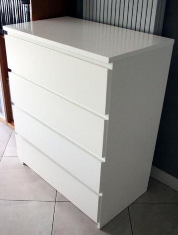 Ikea MALM Ladekast met 4 lades, wit, 80x100 cm beschikbaar voor biedingen