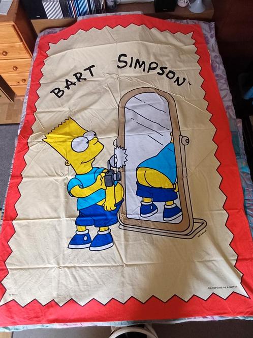 Bart Simpson dekbedovertrek + kussensloop, Kinderen en Baby's, Kinderkamer | Bedden, Gebruikt, Ophalen