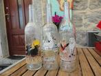 Bouteilles décorées, Wit, Ophalen of Verzenden, Minder dan 50 cm, Glas